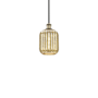 Innovations Lighting Preston 7" Wide Mini Pendant Black Antique Brass / Mercury