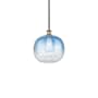 Innovations Lighting Brookhaven Sphere 11" Wide Mini Pendant Black Antique Brass / Sapphire Blue