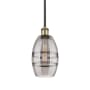 Innovations Lighting Vaz 6" Wide Mini Pendant Black Antique Brass / Light Smoke