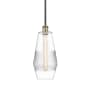 Innovations Lighting Windham 7" Wide Mini Pendant Black Antique Brass / Clear