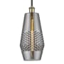 Innovations Lighting Windham 7" Wide Mini Pendant Black Antique Brass / Smoked