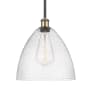 Innovations Lighting Bristol 12" Wide Pendant Black Antique Brass / Seedy
