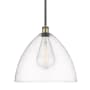 Innovations Lighting Bristol Glass 16" Wide pendant Black Antique Brass / Clear