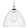 Innovations Lighting Bristol Glass 16" Wide pendant Black Antique Brass / Seedy