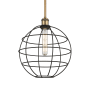 Innovations Lighting Lake Placid 12" Wide Cage Pendant Brushed Brass / Matte Black