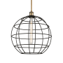 Innovations Lighting Lake Placid 16" Wide Cage Pendant Brushed Brass / Matte Black