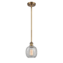 Innovations Lighting Belfast 6" Wide Mini Pendant Brushed Brass / Clear Crackle