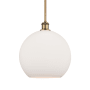 Innovations Lighting Athens 12" Wide Pendant Brushed Brass / Matte White