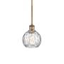 Innovations Lighting Athens 6" Wide Mini Pendant Brushed Brass / Clear Water Glass