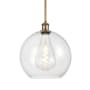 Innovations Lighting Athens 12" Wide Pendant Brushed Brass / Clear