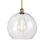 Innovations Lighting Athens 14" Wide Pendant Brushed Brass / Clear