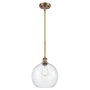Innovations Lighting Large Athens 10" Wide Mini Pendant Brushed Brass / Seedy