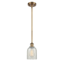 Innovations Lighting Caledonia 5" Wide Mini Pendant Brushed Brass / Mouchette
