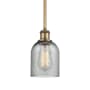 Innovations Lighting Caledonia 5" Wide Mini Pendant Charcoal / Brushed Brass