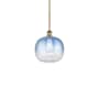 Innovations Lighting Brookhaven Sphere 11" Wide Mini Pendant Brushed Brass / Sapphire Blue