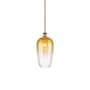 Innovations Lighting Brookhaven Flute 7" Wide Mini Pendant Brushed Brass / Amber