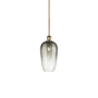 Innovations Lighting Brookhaven Flute 7" Wide Mini Pendant Brushed Brass / Slate