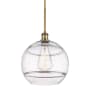 Innovations Lighting Rochester 12" Wide Pendant Brushed Brass / Clear