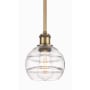 Innovations Lighting Rochester 6" Wide Mini Pendant Brushed Brass / Clear