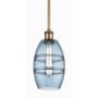 Innovations Lighting Vaz 6" Wide Mini Pendant Brushed Brass / Princess Blue