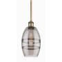 Innovations Lighting Vaz 6" Wide Mini Pendant Brushed Brass / Light Smoke