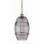 Innovations Lighting Vaz 8" Wide Mini Pendant Brushed Brass / Light Smoke