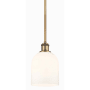 Innovations Lighting Bella 6" Wide Mini Pendant Brushed Brass / Glossy White