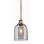 Innovations Lighting Bella 6" Wide Mini Pendant Brushed Brass / Light Smoke