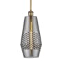 Innovations Lighting Windham 7" Wide Mini Pendant Brushed Brass / Smoked