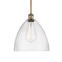 Innovations Lighting Bristol 12" Wide Pendant Brushed Brass / Seedy