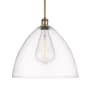 Innovations Lighting Bristol Glass 16" Wide pendant Brushed Brass / Clear