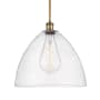 Innovations Lighting Bristol Glass 16" Wide pendant Brushed Brass / Seedy