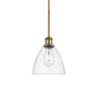 Innovations Lighting Bristol 8" Wide Mini Pendant Brushed Brass / Clear