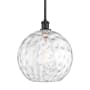 Innovations Lighting Athens 12" Wide Pendant Matte Black / Clear Water Glass