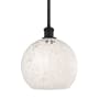 Innovations Lighting White Mouchette 10" Wide Mini Pendant Matte Black / White Mouchette