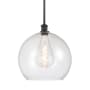 Innovations Lighting Athens 14" Wide Pendant Matte Black / Seedy