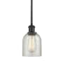 Innovations Lighting Caledonia 5" Wide Mini Pendant Mica / Matte Black