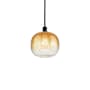 Innovations Lighting Brookhaven Sphere 11" Wide Mini Pendant Matte Black / Amber