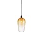 Innovations Lighting Brookhaven Flute 7" Wide Mini Pendant Matte Black / Amber