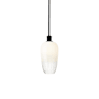 Innovations Lighting Brookhaven Flute 7" Wide Mini Pendant Matte Black / Opal