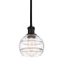 Innovations Lighting Rochester 6" Wide Mini Pendant Matte Black / Clear