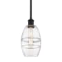 Innovations Lighting Vaz 6" Wide Mini Pendant Matte Black / Clear