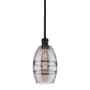 Innovations Lighting Vaz 6" Wide Mini Pendant Matte Black / Light Smoke