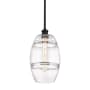 Innovations Lighting Vaz 8" Wide Mini Pendant Matte Black / Clear