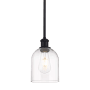 Innovations Lighting Bella 6" Wide Mini Pendant Matte Black / Clear