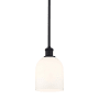 Innovations Lighting Bella 6" Wide Mini Pendant Matte Black / Glossy White