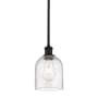 Innovations Lighting Bella 6" Wide Mini Pendant Matte Black / Seedy