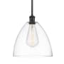 Innovations Lighting Bristol 12" Wide Pendant Matte Black / Clear