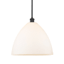 Innovations Lighting Bristol Glass 16" Wide pendant Matte Black / Matte White