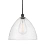Innovations Lighting Bristol Glass 16" Wide pendant Matte Black / Seedy